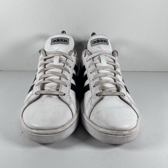 Adidas Grand Court White Black Lace Up Shoes Sneakers Women's Size 8.5 F36483 - Picture 2 of 8